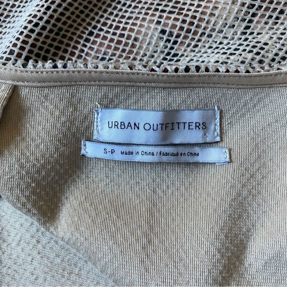 Urban Outfitters Bodycon Mini Dress Snakeskin Print Mesh Open Back - Picture 4 of 12